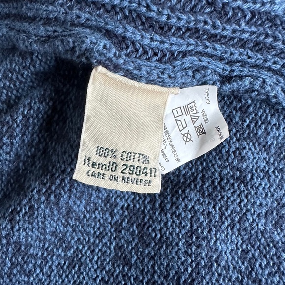 *L.L. BEAN* Blue Long Sleeve Knitted Open-Front Cotton Sweater Size XS - Picture 7 of 8